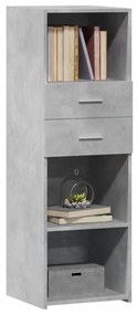 Credenza grigio cemento 40x42,5x124 cm in legno multistrato