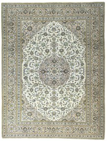 Kashan Tappeto 380 x 290 Beige (Iran) Annodato A Mano