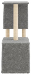 Albero per gatti con tiragraffi in sisal grigio chiaro 86 cm