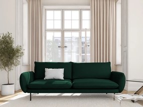 Divano Vienna 3 posti in velluto con gambe nere - L200cm