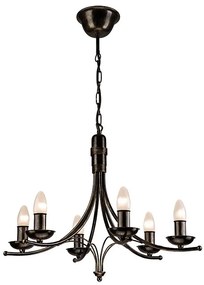 Lampadario a sospensione con catena LUCA 6xE14/40W/230V