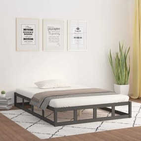 Giroletto Grigio 135x190 Cm Double İn Legno Massello /