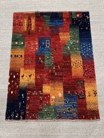 Loribaft Tappeto 70 x 90 Rosso (Iran) Annodato A Mano