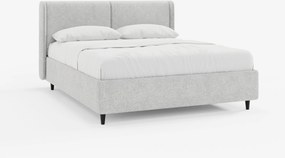 VALKIRIA letto di design con vano contenitore e testiera avvolgente - 2 cuscini imbottiti e tessuto Oeko-Tex®