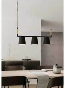 Lampadario Moderno Lacey nero paralume nero 3x E27 Ø0cm EGLO