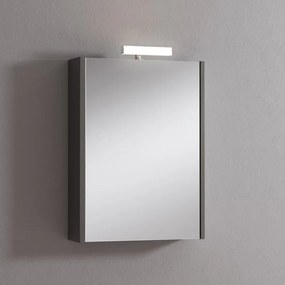 Pensile con luce Akira L 51.5 x P 15.5 x H 70 cm laccato lucido grigio