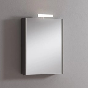 Pensile con luce Akira laccato lucido grigio L 51.5 x H 70 x P 15.5 cm