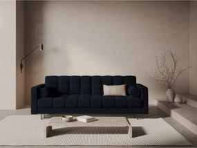 Divano blu scuro allungabile/con contenitore con rivestimento in bouclé 222 cm Bali – Cosmopolitan Design