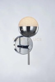 Atomo, lampada da parete, cromo, led 4,8w 240lm 3000k, l 10 w 13 h ...