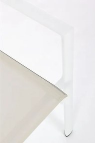 Sedia Da Esterno In Alluminio E Textilene Con Braccioli Konnor Bizzotto Bianca New CX24