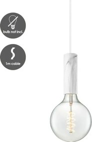 Lampadario a cavo SAGA 1xE27/40W/230V marmo