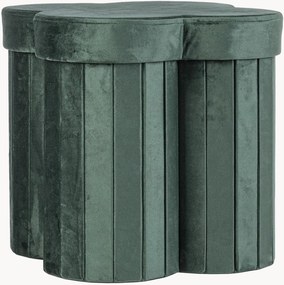 Pouf contenitore in velluto Jocelyn