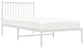 Giroletto con testiera metallo bianco 90x200 cm