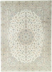 Kashan Tappeto 410x300 Beige (Iran) Annodato A Mano