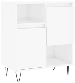 Credenza bianco lucido 60x35x70 cm in legno multistrato