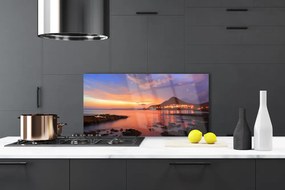 Pannello paraschizzi cucina Paesaggio marino di pietre 140x70 cm