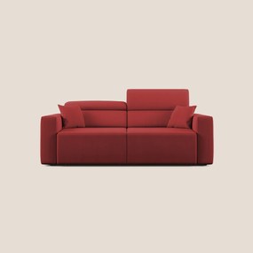 Orwell divano con seduta estraibile in microfibra smacchiabile T11 rosso 180 cm