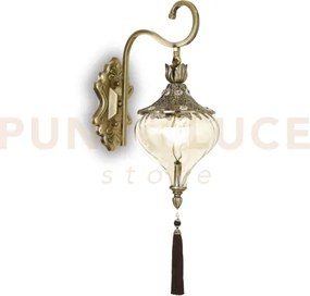 Harem applique a parete in metallo brunito 1 luce attacco e27
