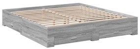 Giroletto cassetti grigio sonoma 180x200 cm legno multistrato