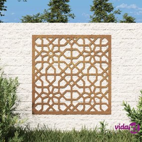 vidaXL Decorazione Muro da Giardino 55x55 cm Moresco Acciaio Corten