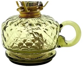 Lampada a olio MONIKA 34 cm verde foresta quadrati