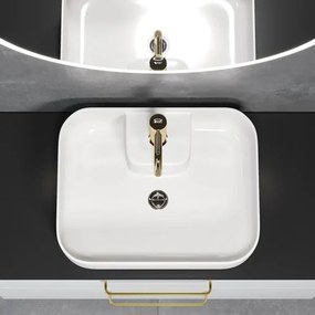 BATH DELUXE 06-050-12-11-00-Lavabo da appoggio KRISTIANSAND 51x40 cm ceramica/bianco