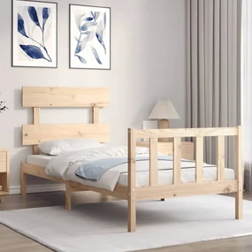 Giroletto con testiera small single in legno massello