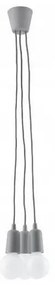 Lampadario su filo DIEGO 3xE27/60W/230V grigio