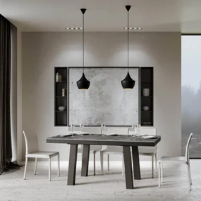 Tavolo BRIDGE EVOLUTION 90X180 allungabile a 284 cm Cemento
