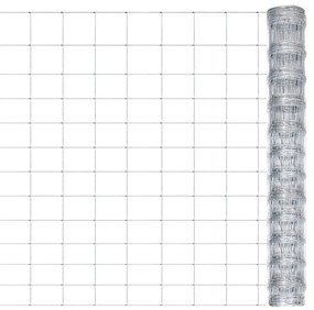 Recinzione Da Giardino İn Acciaio Zincato 50x1,25 M Argento /