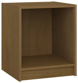 Comodino Marrone Miele 35,5x33,5x41,5 cm in Legno di Pino