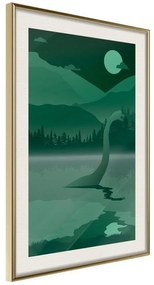 Poster  Loch Ness [Poster]  Cornice Quadri Cornice d'oro con passe-partout, Larghezza x Altezza Home decor 30x45