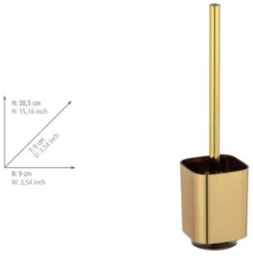 WENKO 24162100 - Scopino WC AURON 9x38,5 cm dorato