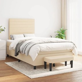 Giroletto A Molle Con Materasso Crema 120x200 Cm İn Tessuto /
