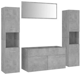 Set mobili da bagno grigio cemento in truciolato