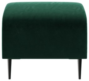 Poggiapiedi in velluto verde scuro Shel - Ghado