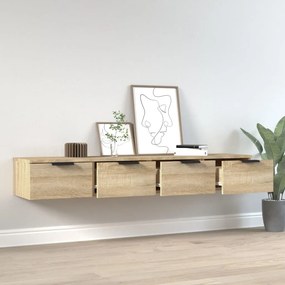 Mobili pensili 2 pz rovere sonoma 68x30x20 cm legno multistrato