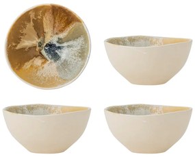 Ciotoline in set color crema in gres 4 pz 525 ml Lacey – Bloomingville