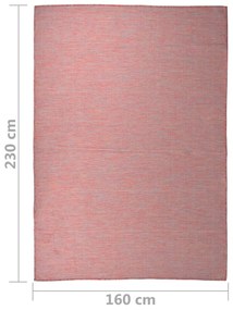 Tappeto da Esterni a Tessitura Piatta 160x230 cm Rosso