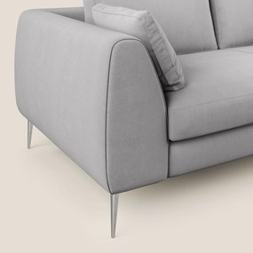 Plano divano moderno in microfibra tecnica smacchiabile T11 grigio