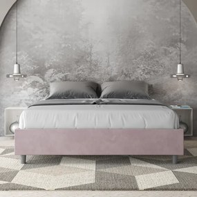 Letto contenitore da 160x190 in microfibra glicine Azelia