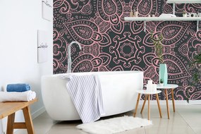 Carta da parati – Mandala con tocco indiano in rosa