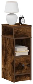 Comodini 2 Pz Con Cassetto Rovere Fumo 25x31x66 Cm /