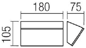 Redo 90017 - Applique LED per esterni TOKYO LED/12W/230V IP54