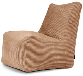 Puof a sacco marrone con rivestimento in velluto a coste Seat Lounge – SLOWDOWN