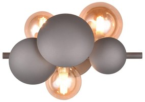 Lampada da parete in colore grigio-oro Bubble - Trio Select