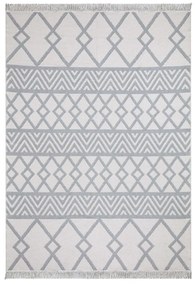 Tappeto in cotone bianco e grigio , 120 x 180 cm Duo - Oyo home