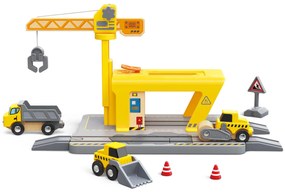 Set ferroviario con gru - 14 pezzi