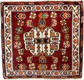Shiraz Tappeto persiano 60 x 60 Rosso (Iran) Annodato A Mano