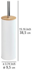 WENKO 24393100 - Scopino WC TORTONA 9,5x38,5 cm bianco/marrone